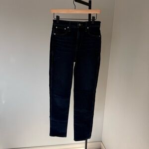 Madewell The Perfect Vintage Jean 24 Dark Wash High Rise Straight Leg